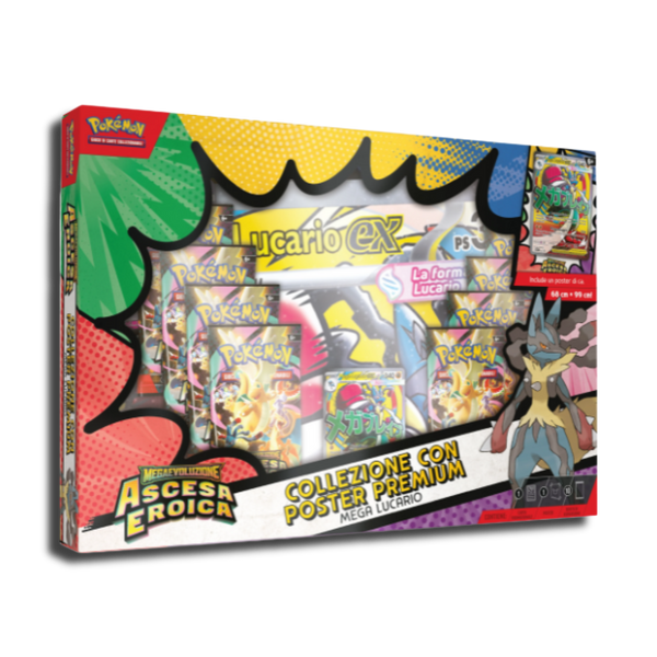 COLLEZIONE CON POSTER-MEGA LUCARIO EX-ASCESA EROICA