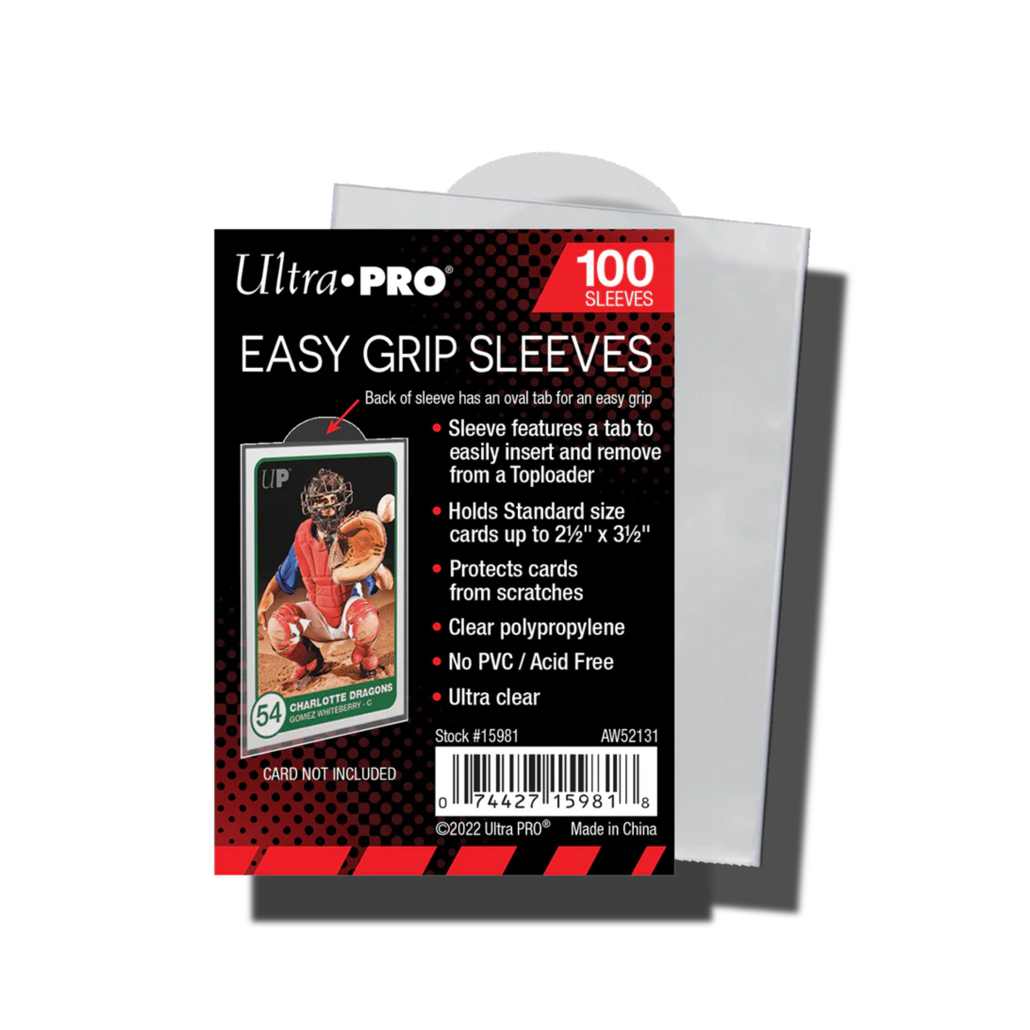 CONFEZIONE 100 SLEEVES-EASY GRIP-STANDARD-TRASPARENTI