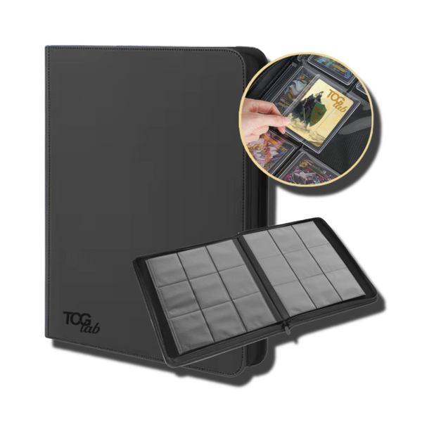 ALBUM ZIPPERED PER TOPLOADER-9 TASCHE-NERO